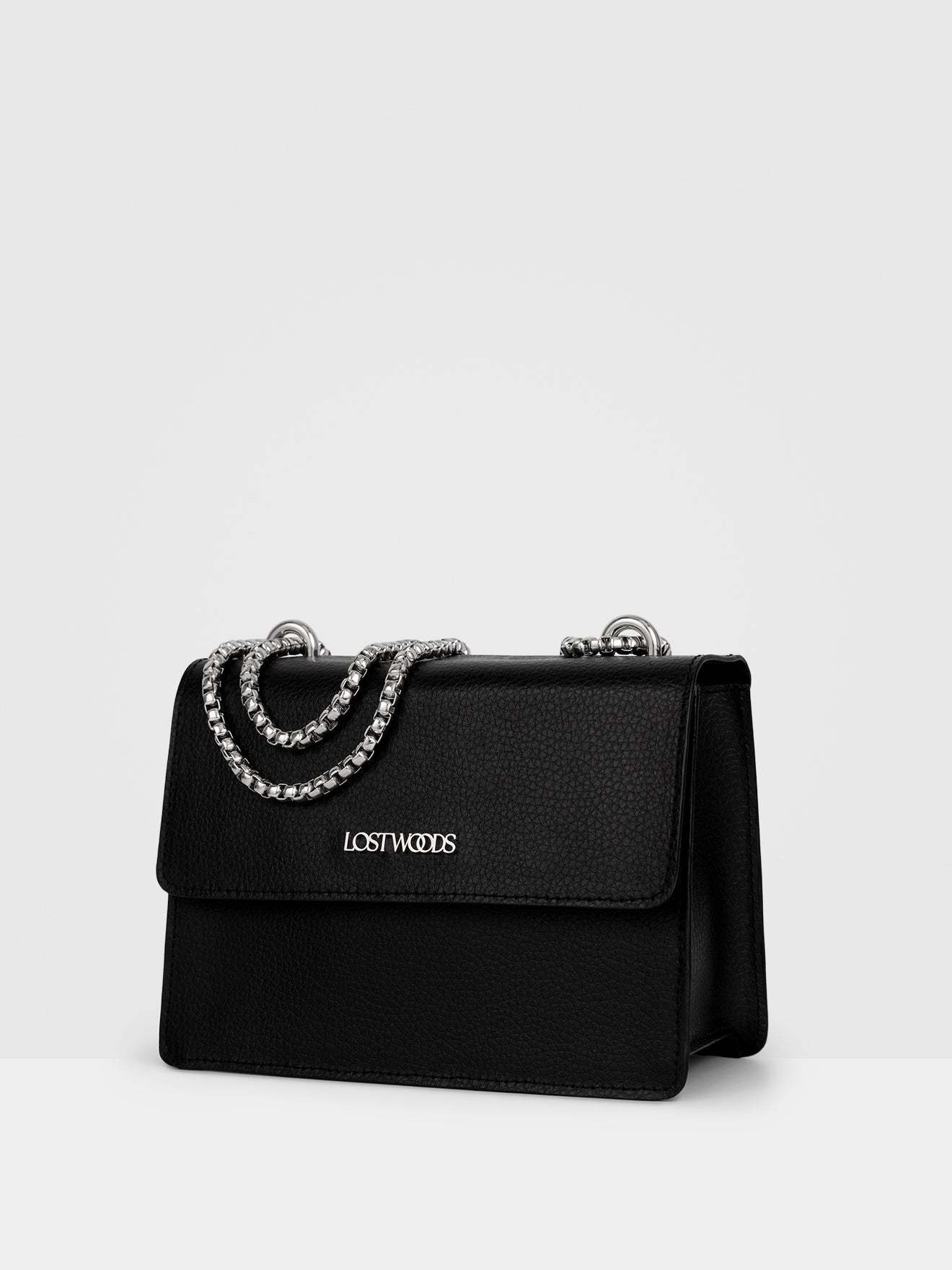Willow Chain Bag in Black & Silver