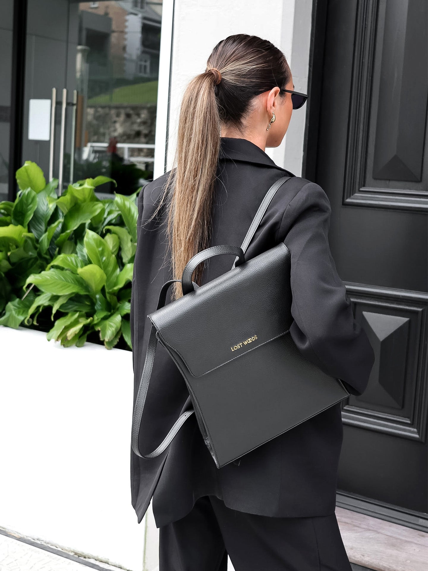 Birch Backpack - Black MIRUM® & Gold Hardware