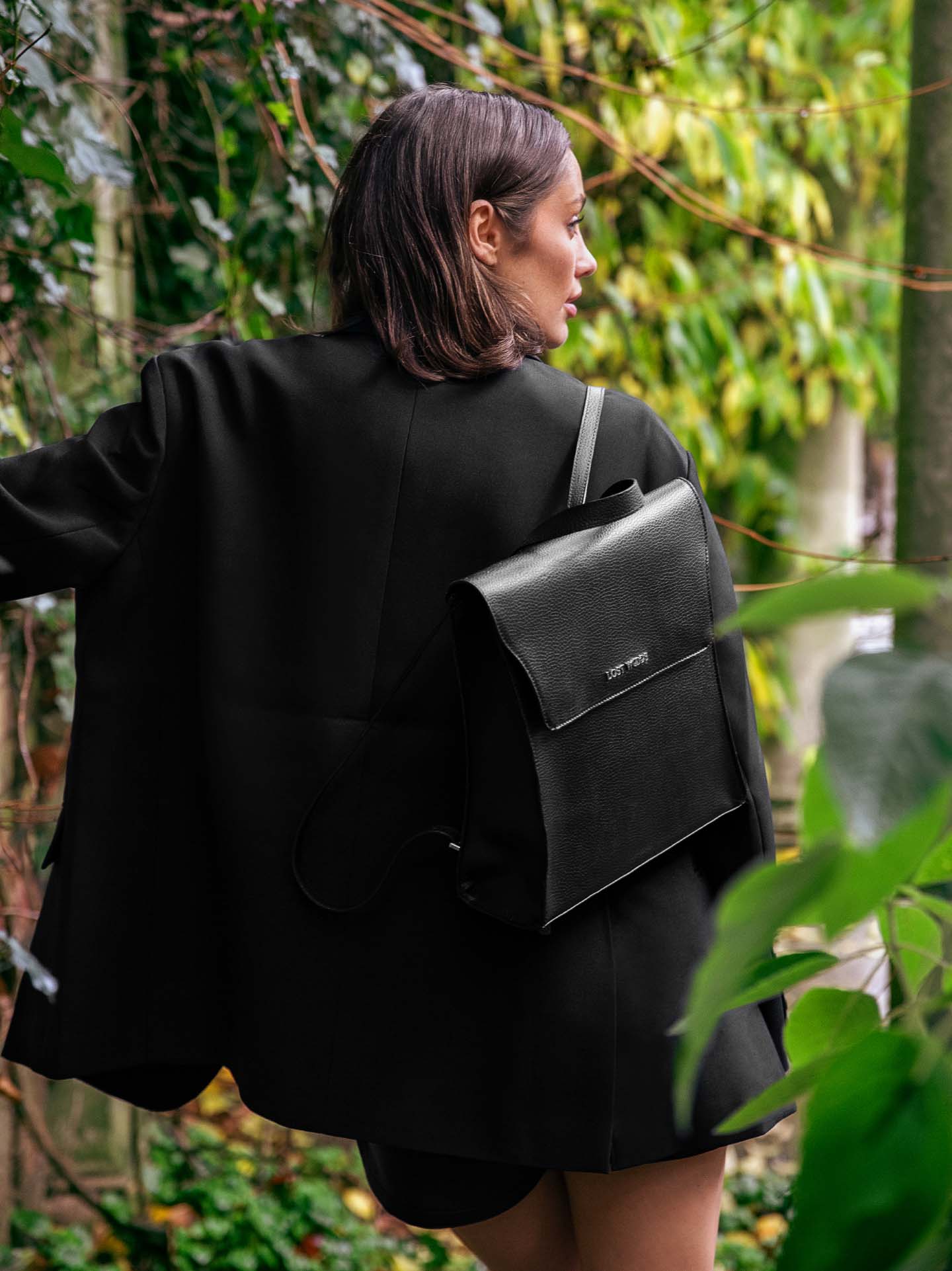 Birch Backpack in Black & Silver