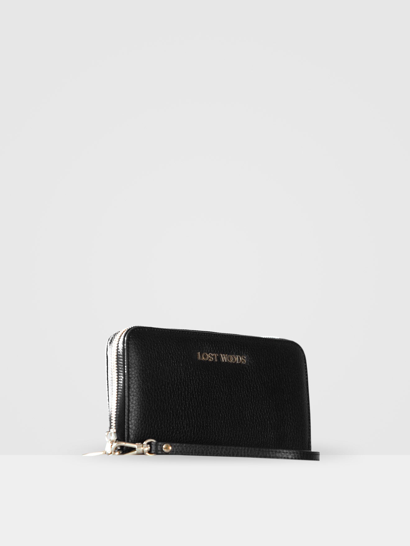 Clementine Wallet - Black MIRUM® & Gold Hardware