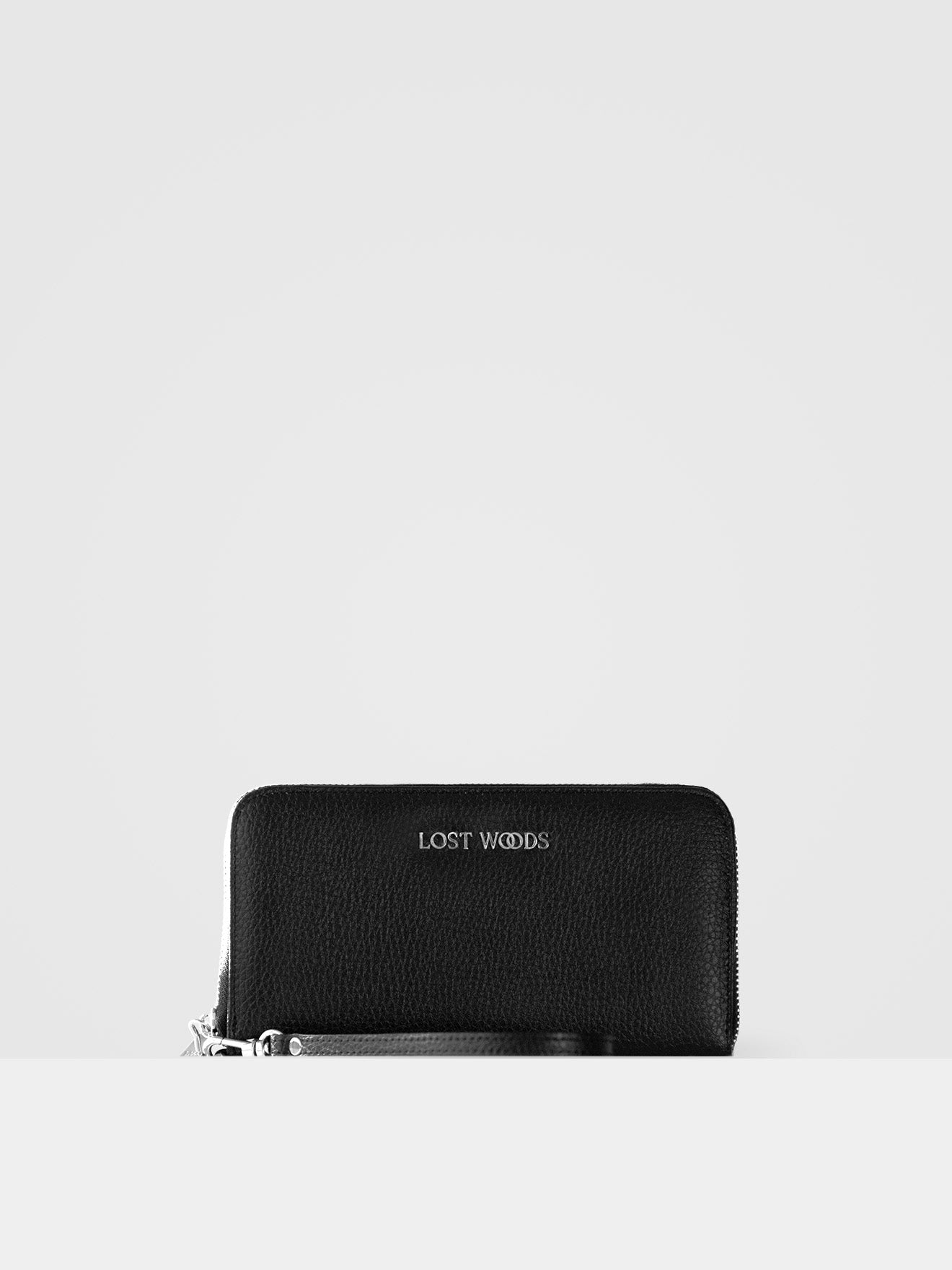 Clementine Wallet - Black MIRUM® & Silver Hardware