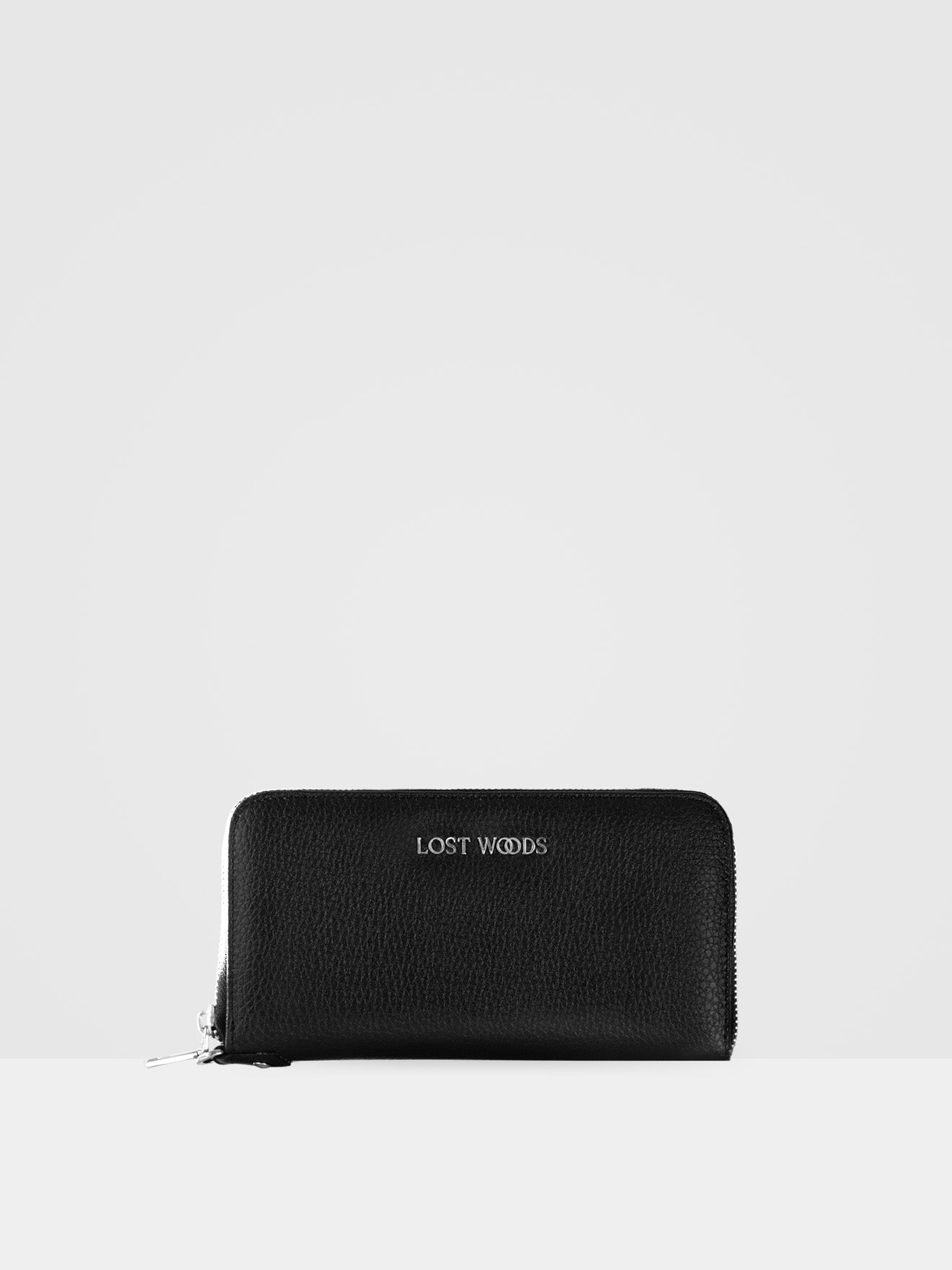Clementine Wallet - Black MIRUM® & Silver Hardware