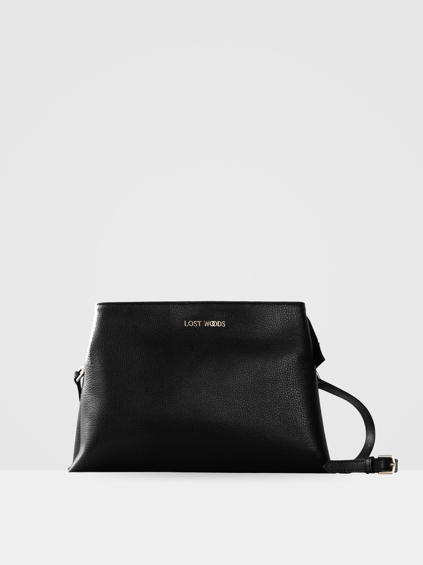 Elm Crossbody Pouch Bag in Black & Gold
