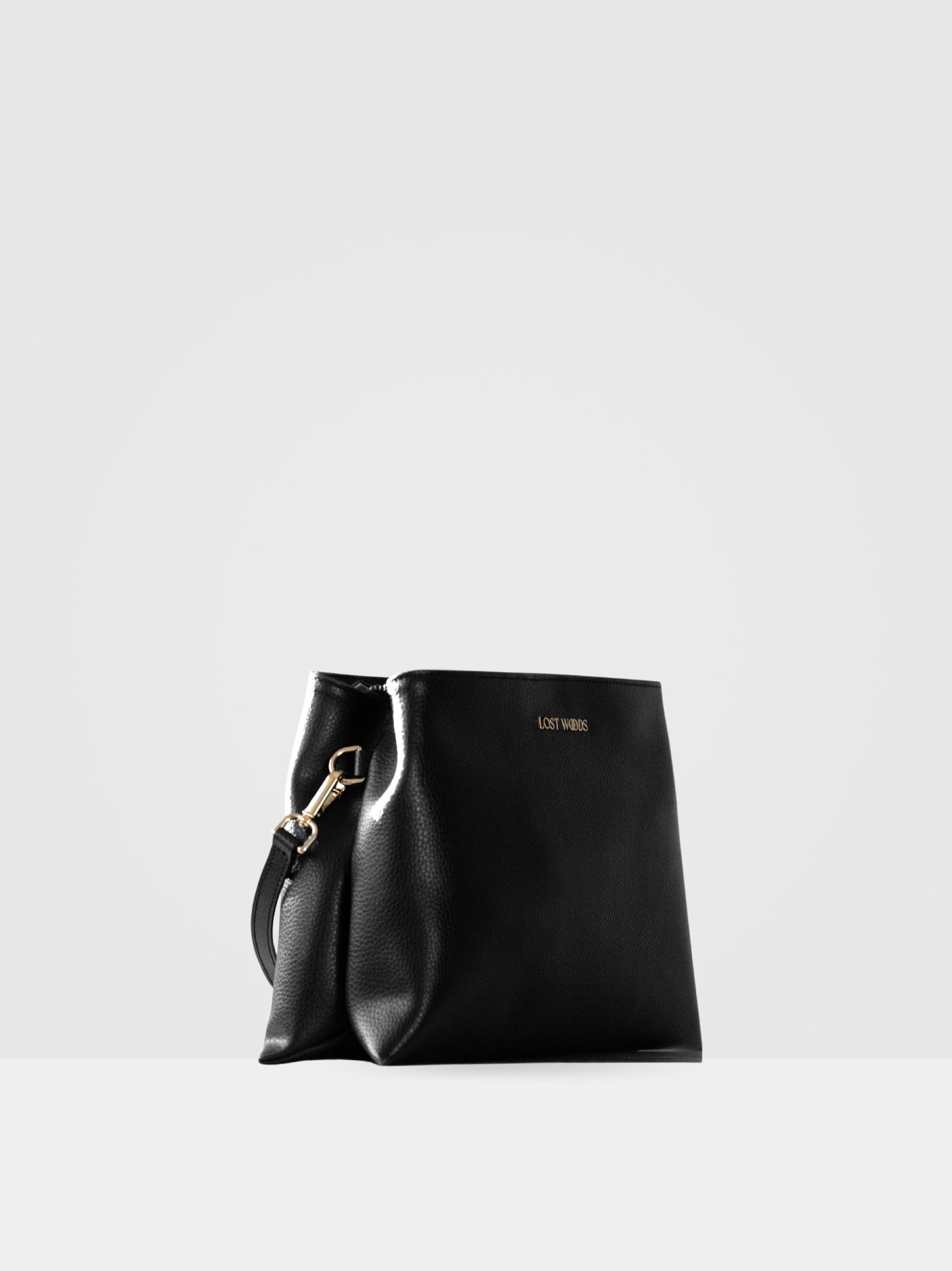 Elm Crossbody Pouch Bag in Black & Gold