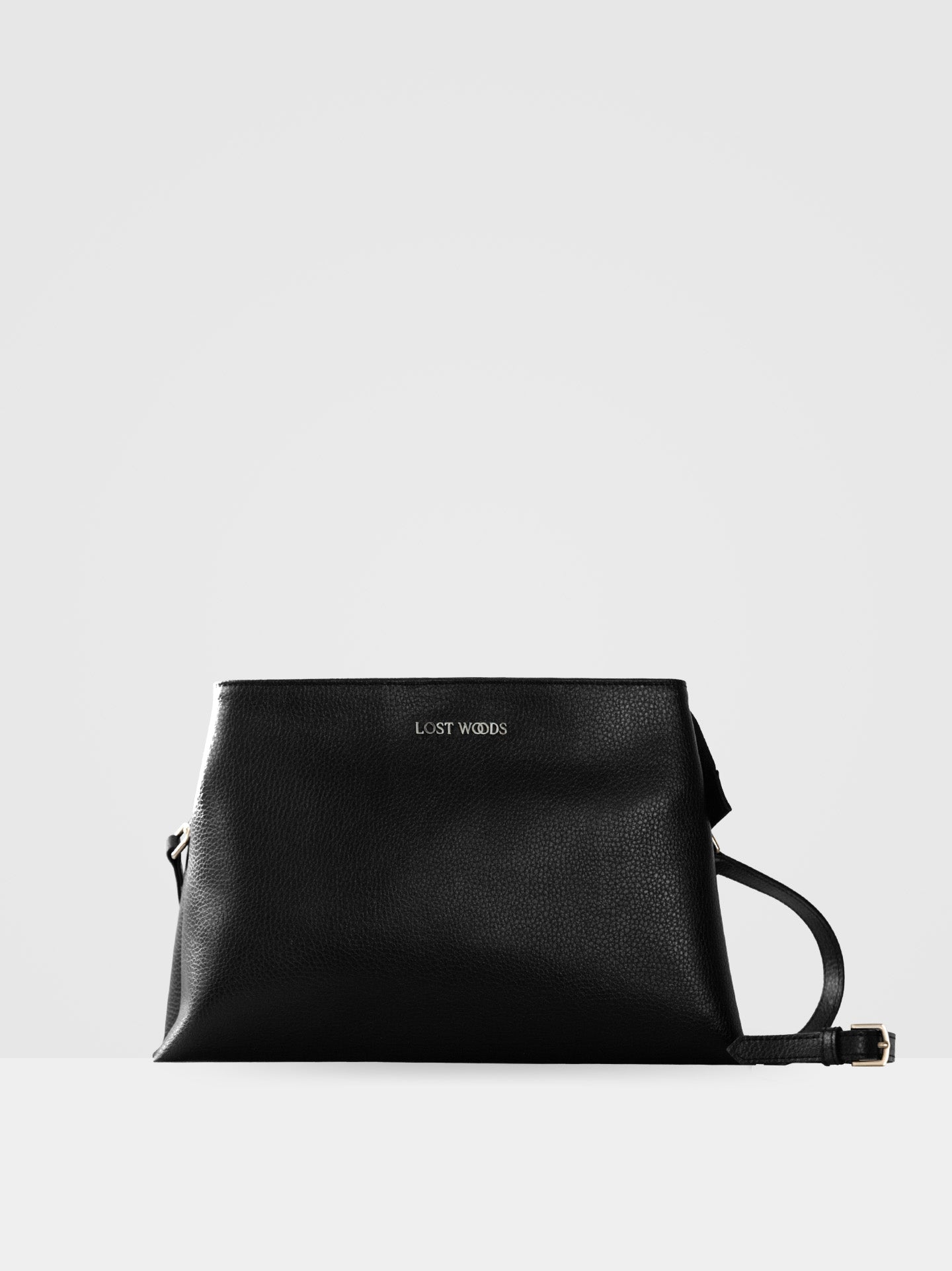 Elm Crossbody Pouch Bag in Black & Silver