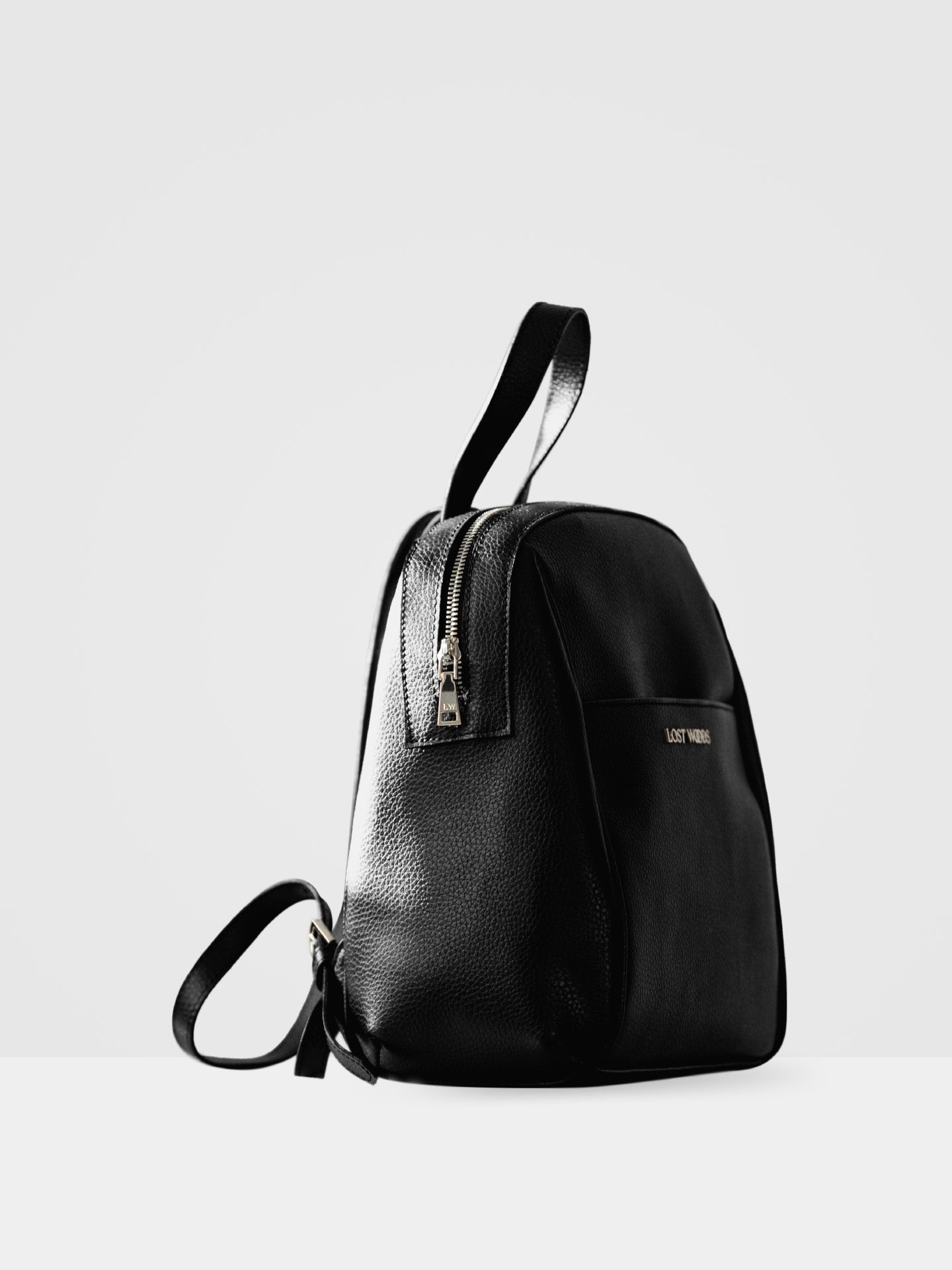 Hazel Slouch Backpack in Black & Gold