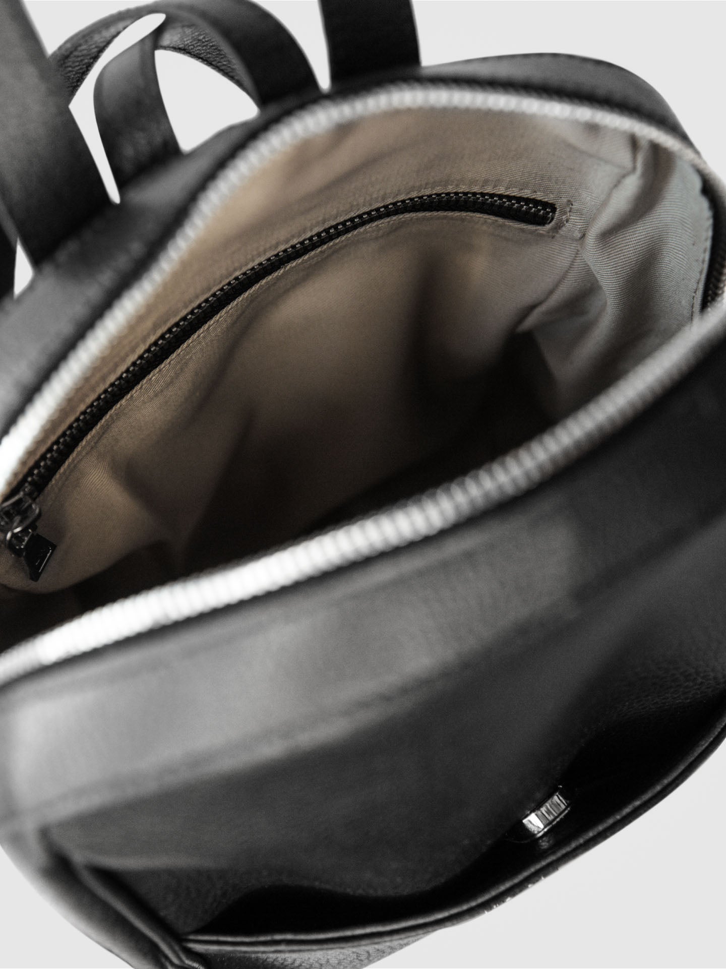 Hazel Slouch Backpack in Black & Silver