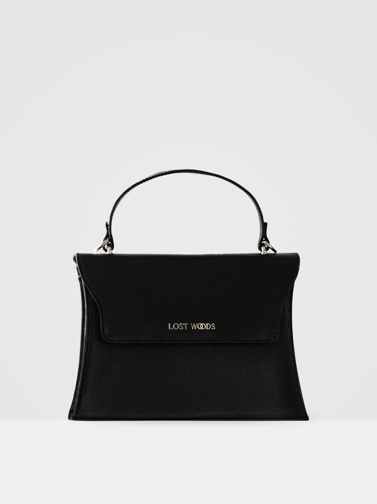 Ivy Top Handle Bag in Black & Gold