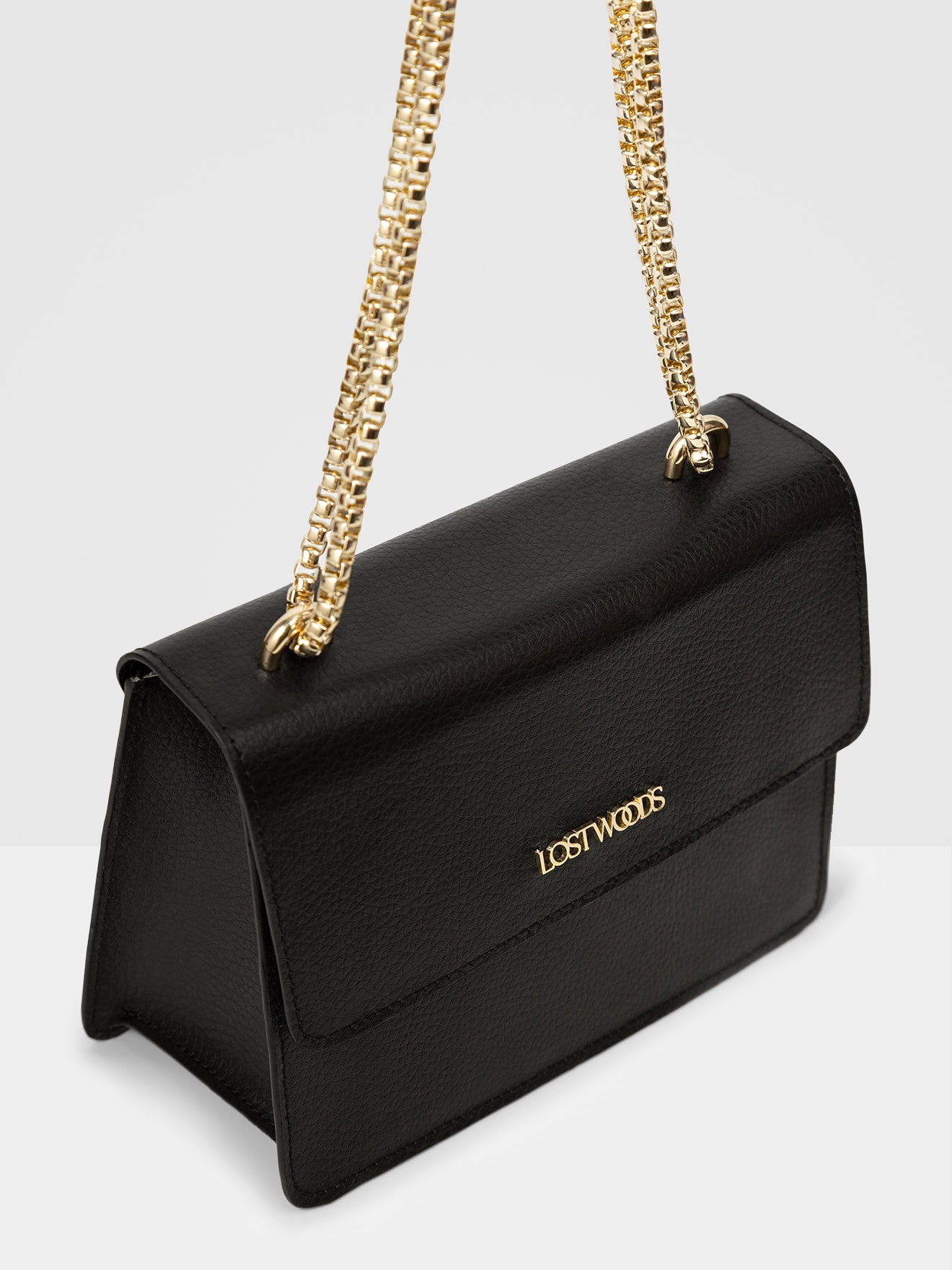 Willow Chain Bag in Black & Gold