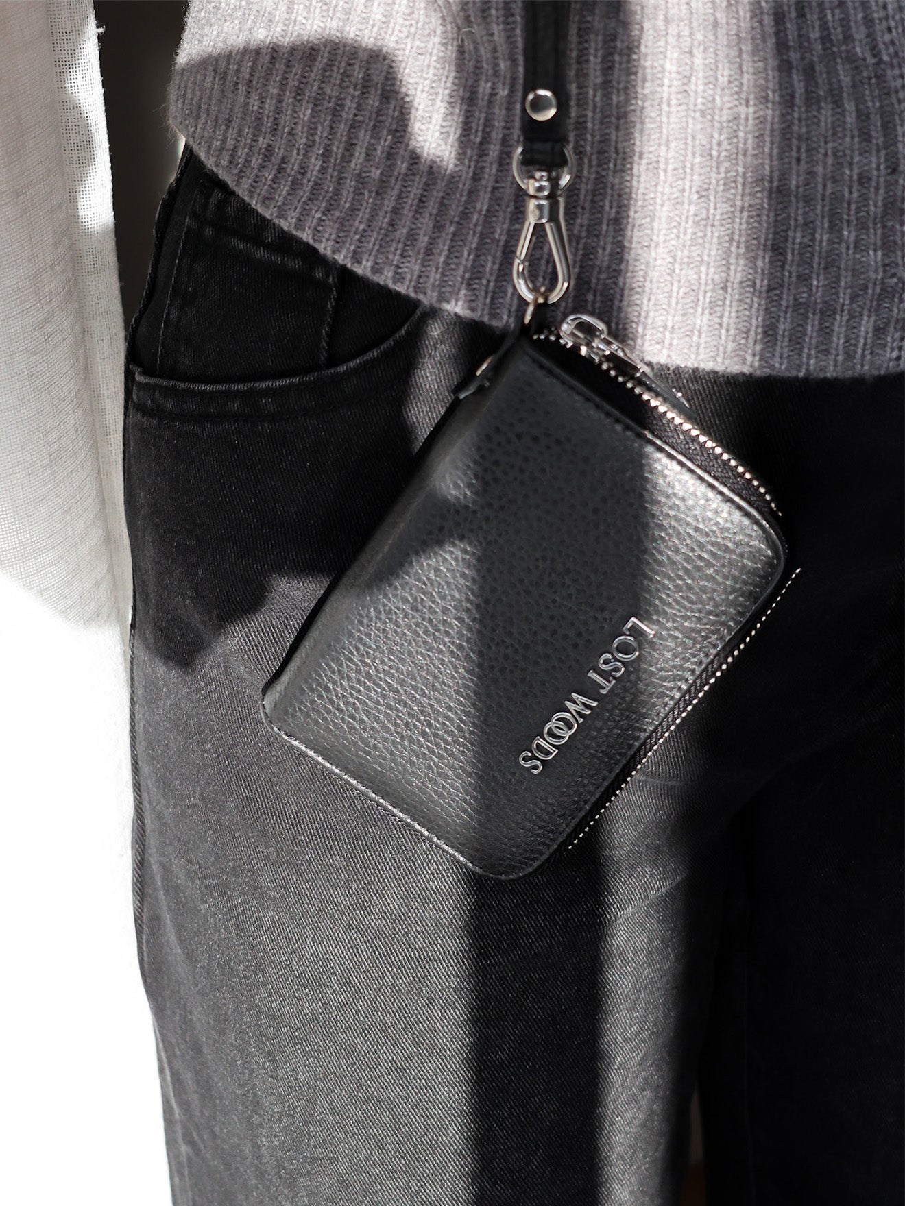 Iris Small Clutch Wallet - Black MIRUM® & Silver Hardware