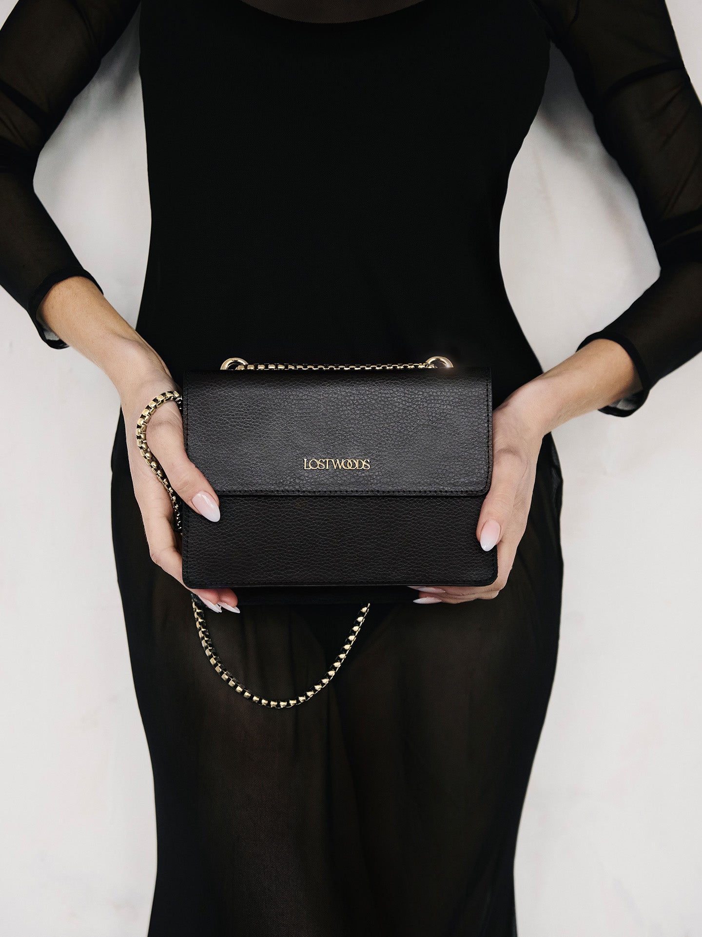 Willow Chain Bag - Black MIRUM® & Gold Hardware