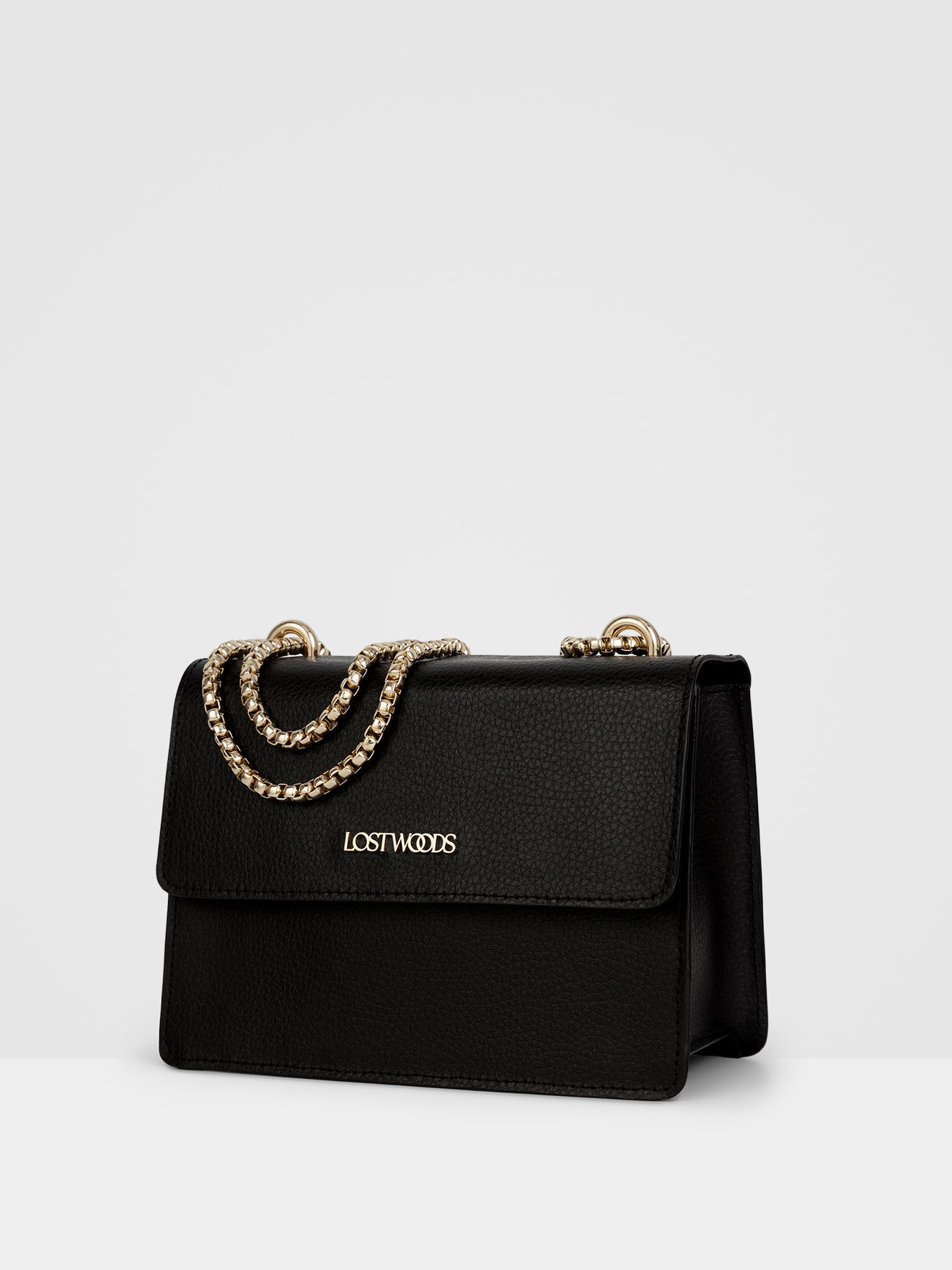 Willow Chain Bag in Black & Gold