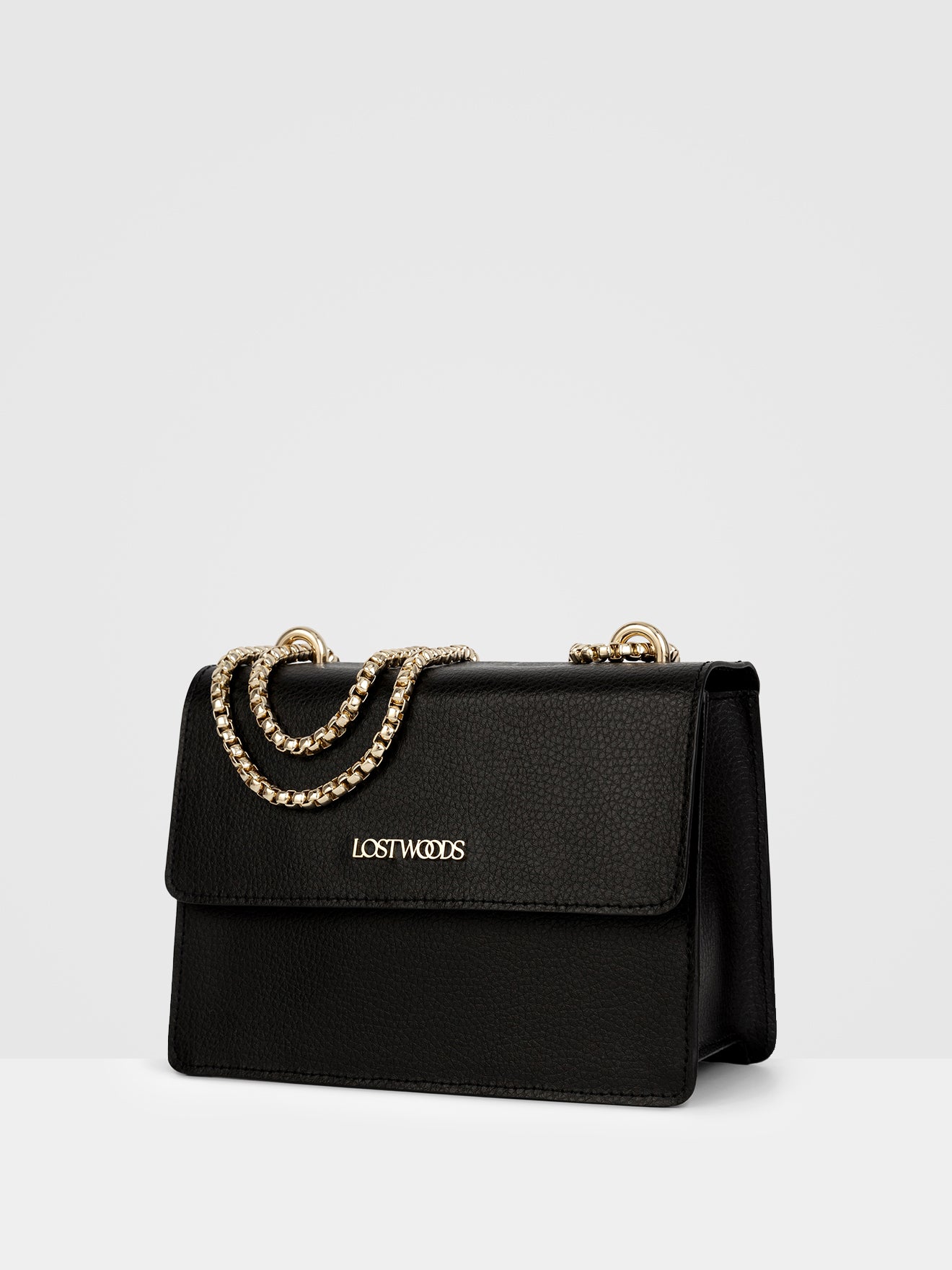 Willow Chain Bag in Black & Gold