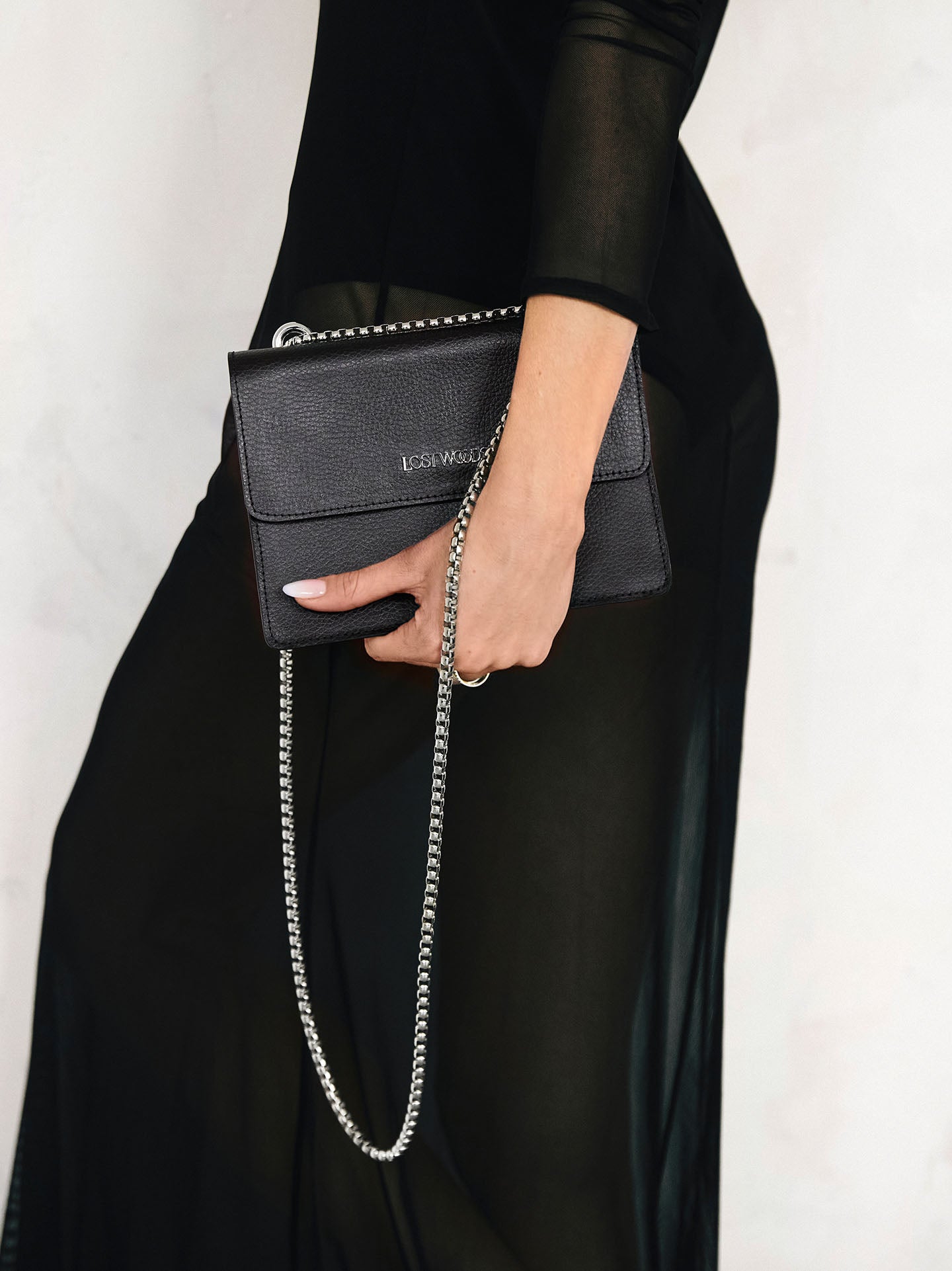 Willow Box Chain Bag | Black and Silver | Lost Woods