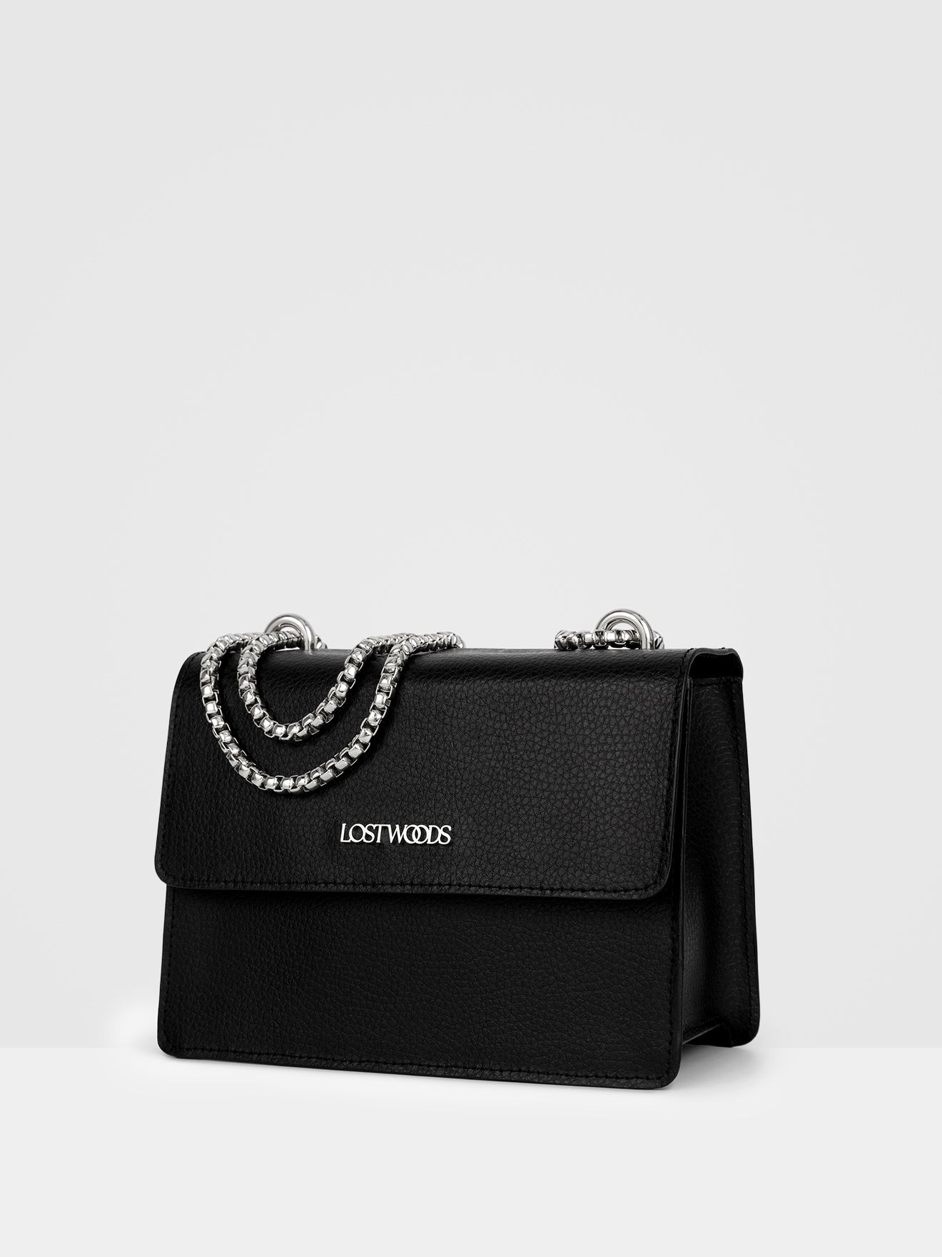 Willow Chain Bag in Black & Silver