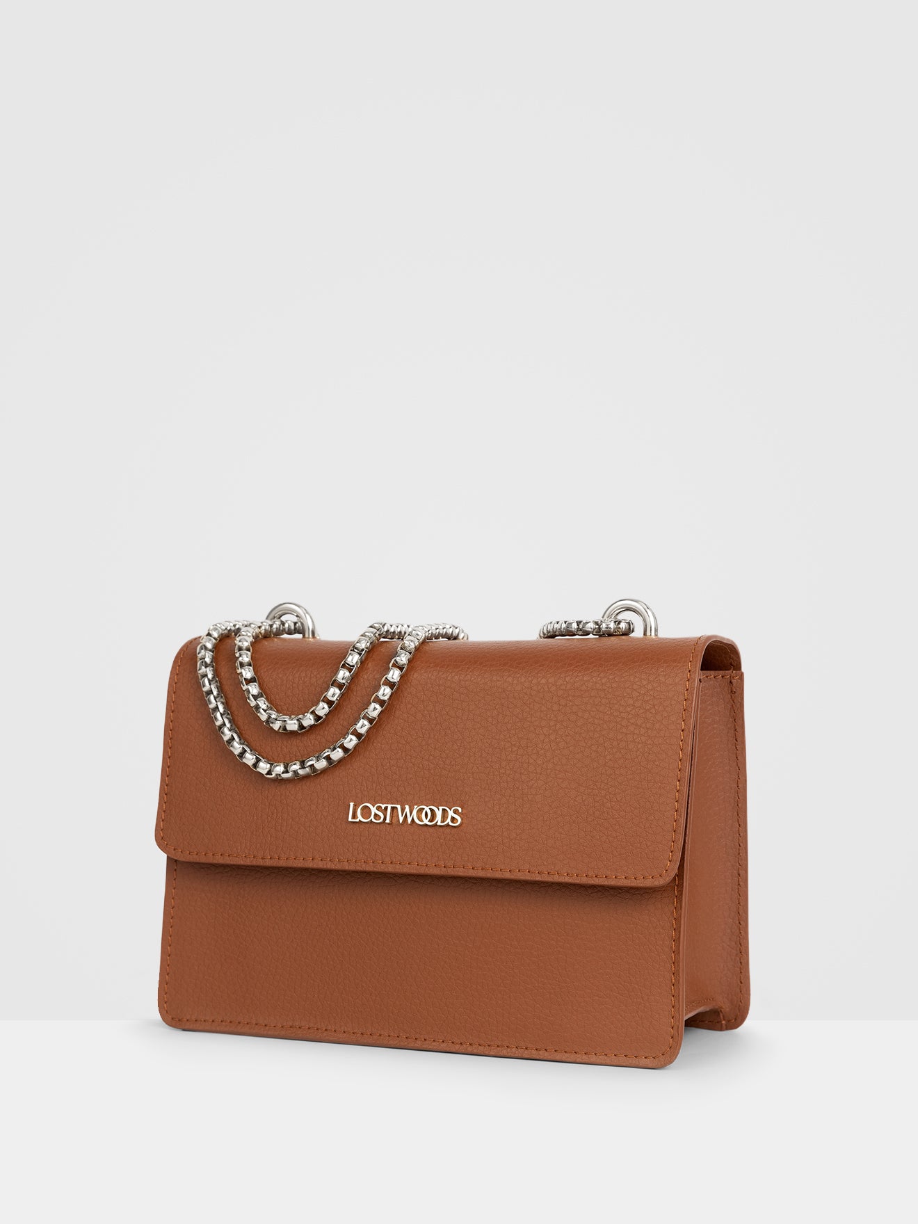 Willow Chain Bag in Tan & Silver