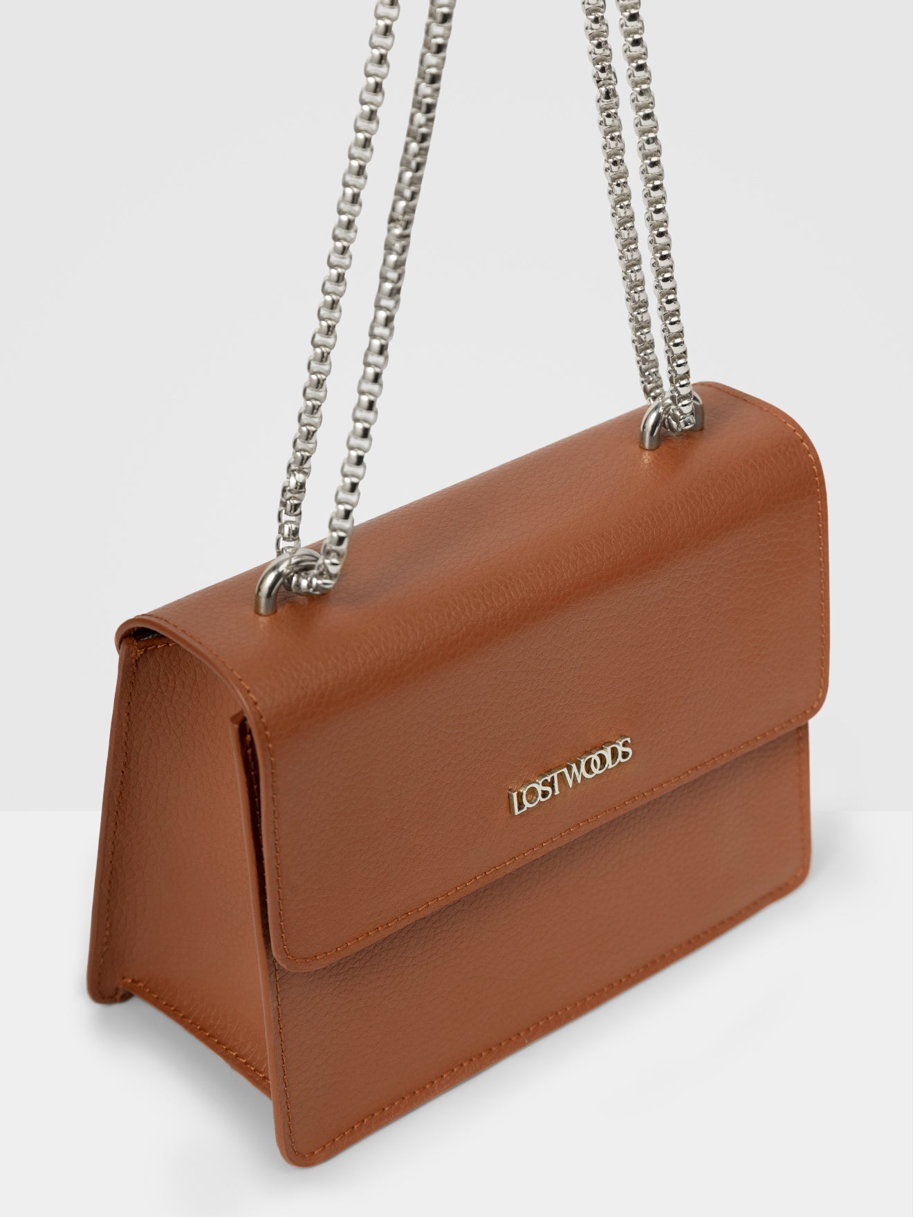 Willow Chain Bag in Tan & Silver
