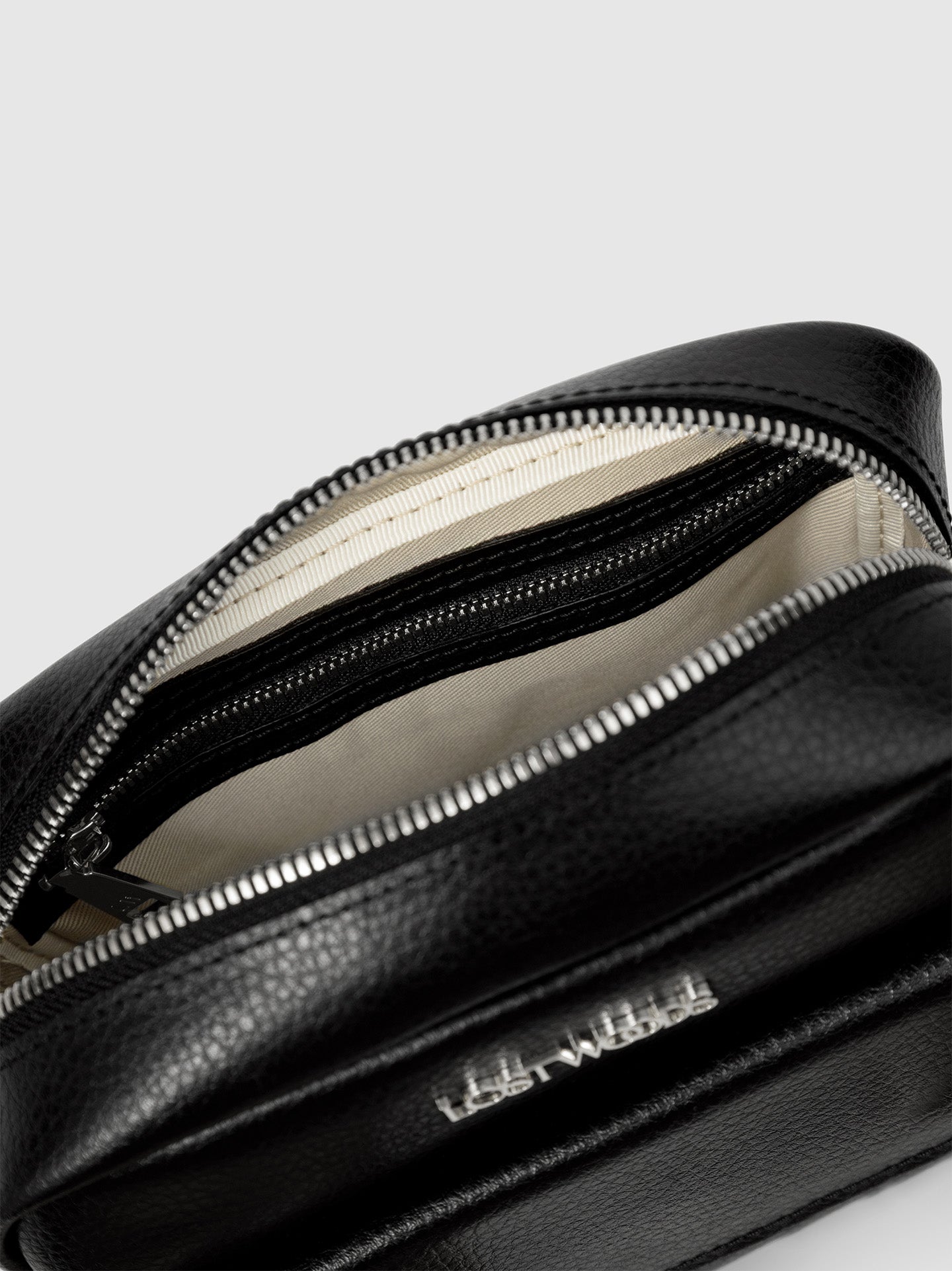 Aster Crossbody Bag in Black & Silver