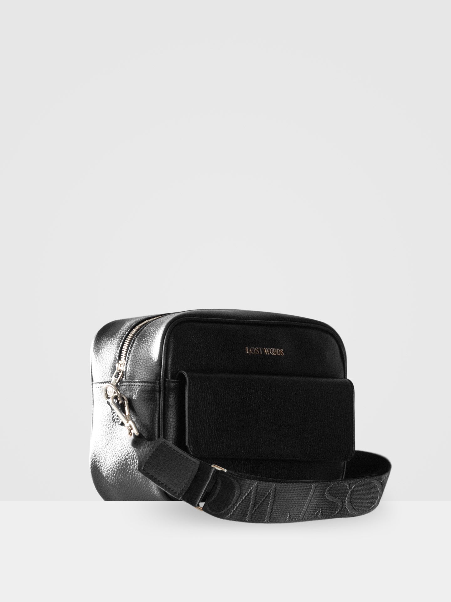 Aspen Camera Bag in Black & Gold