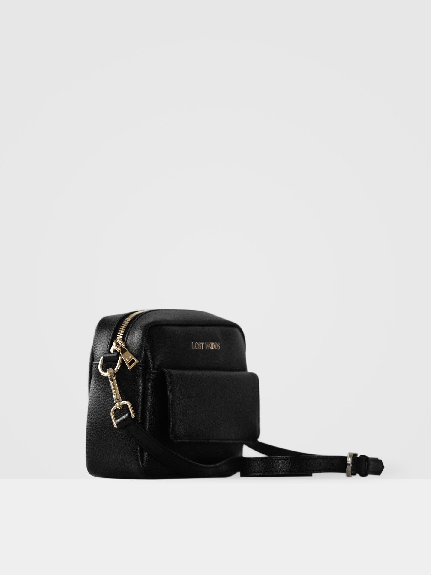 Aster Crossbody Bag in Black & Gold