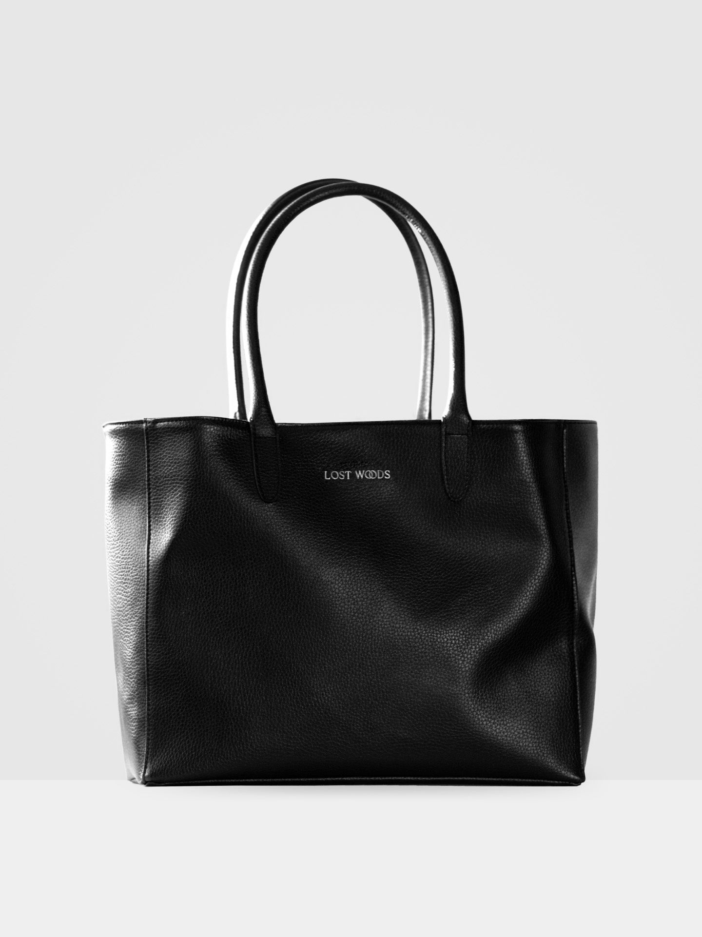 Fleur Slouch Tote Bag in Black & Silver