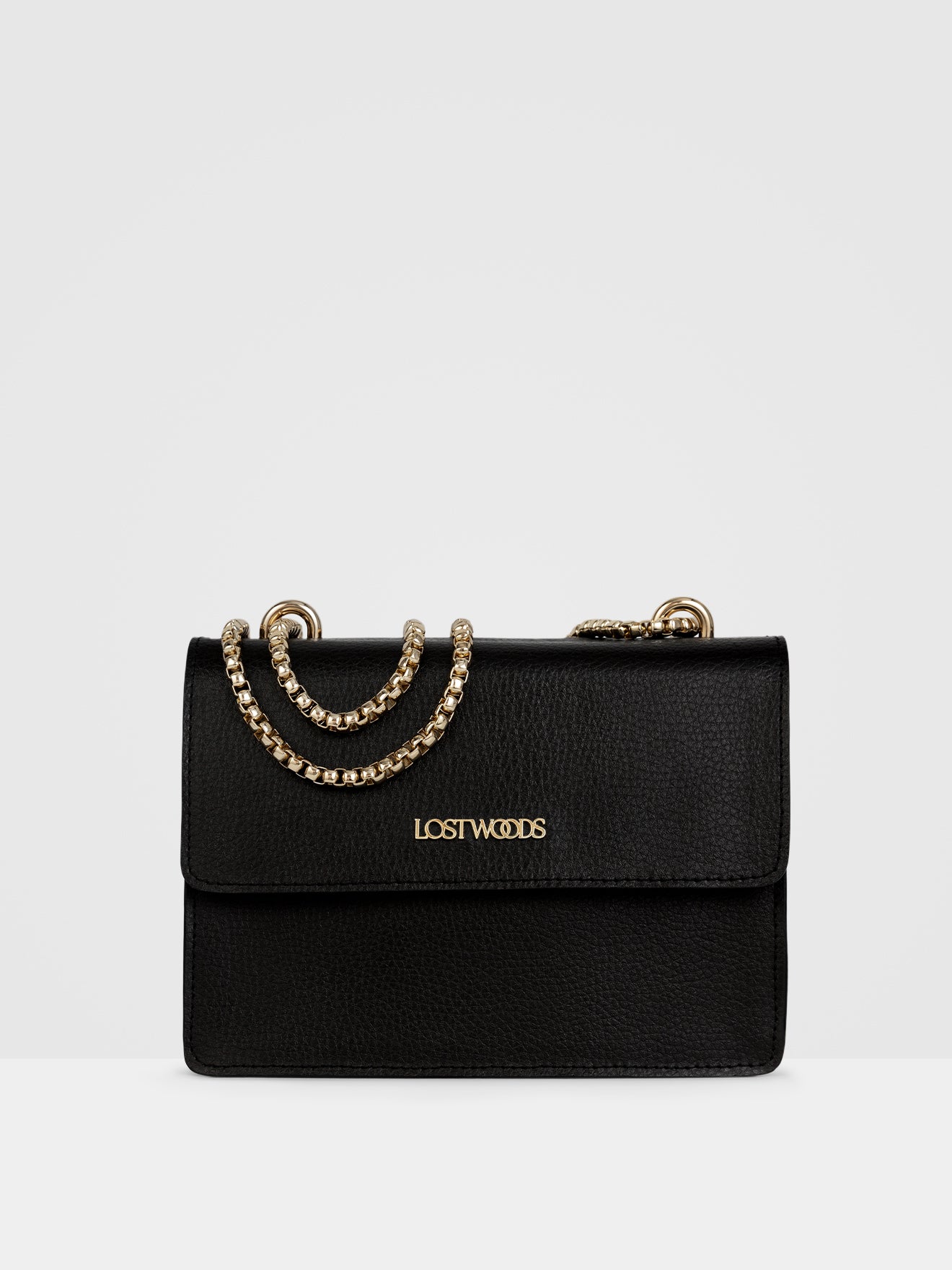 Willow Chain Bag in Black & Gold