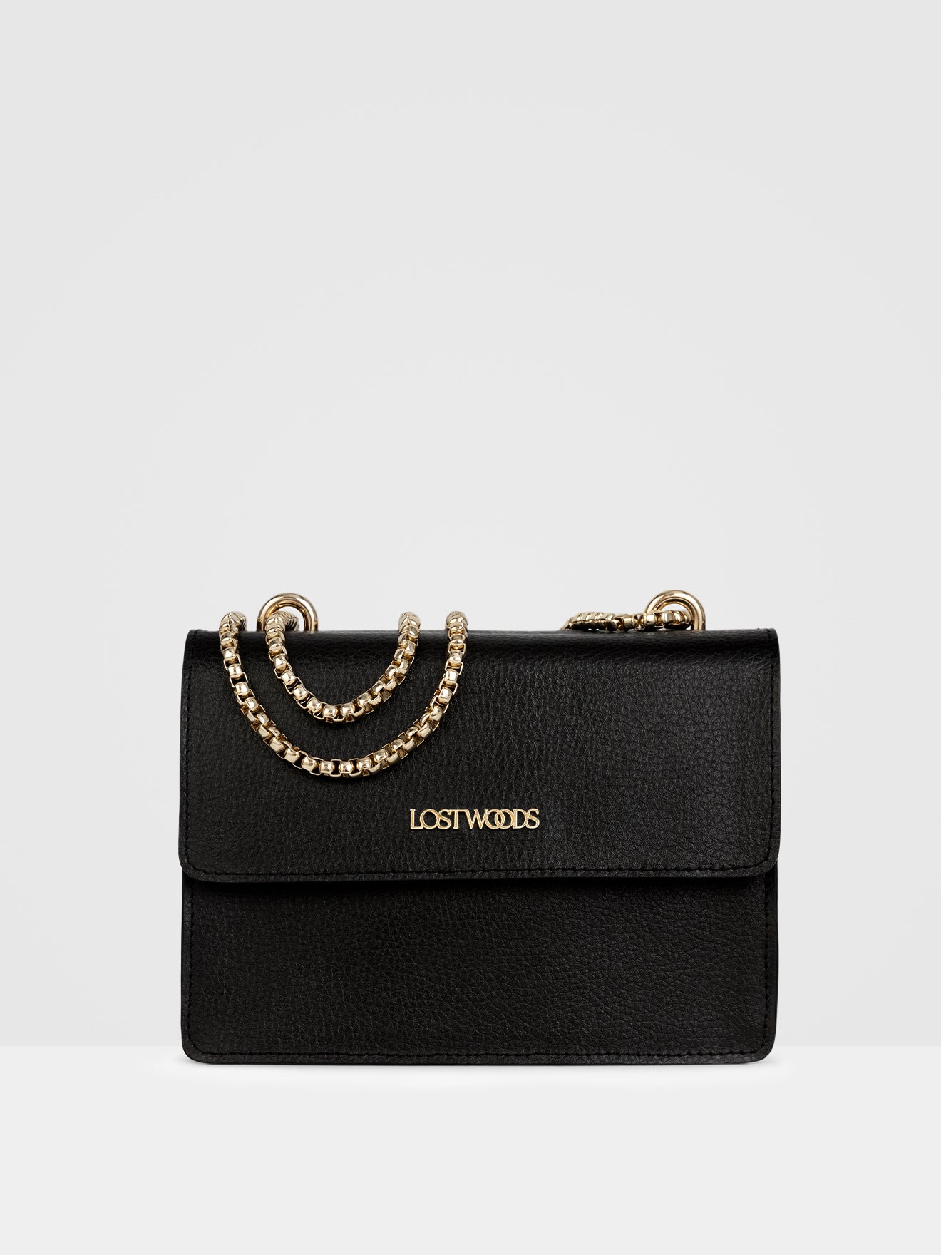 Willow Chain Bag in Black & Gold