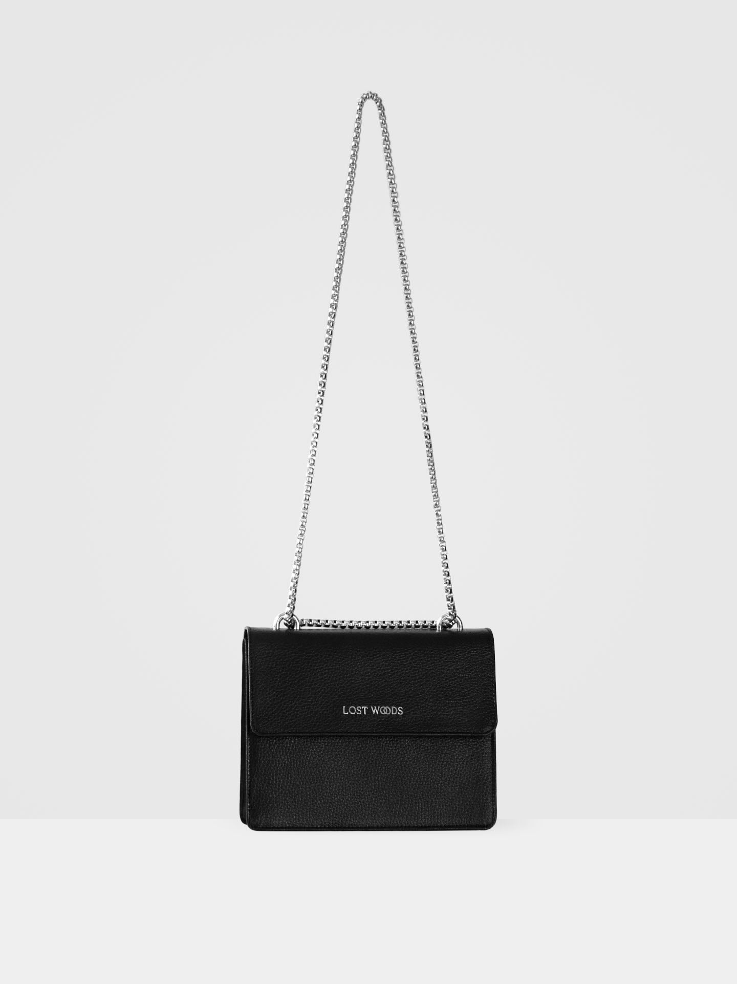 Willow Chain Bag in Black & Silver