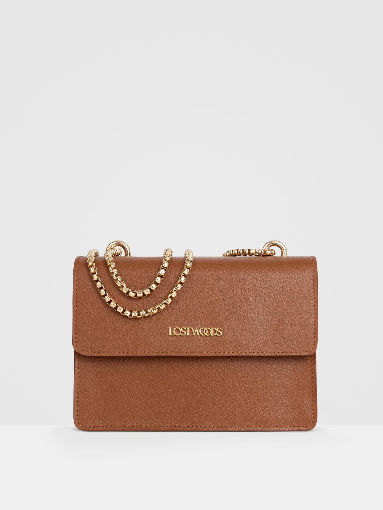 Willow Chain Bag in Tan & Gold
