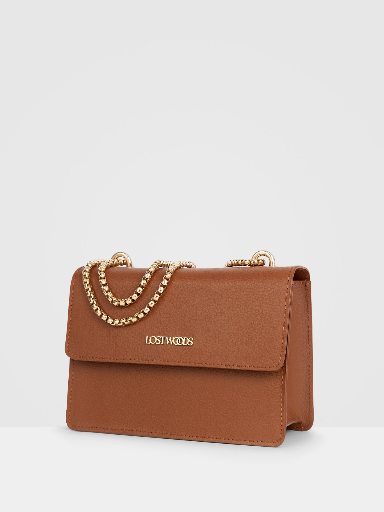Willow Chain Bag in Tan & Gold