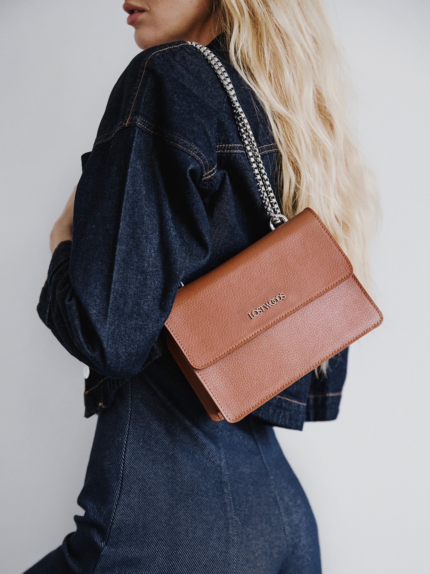 Willow Chain Bag - Tan MIRUM® & Silver Hardware